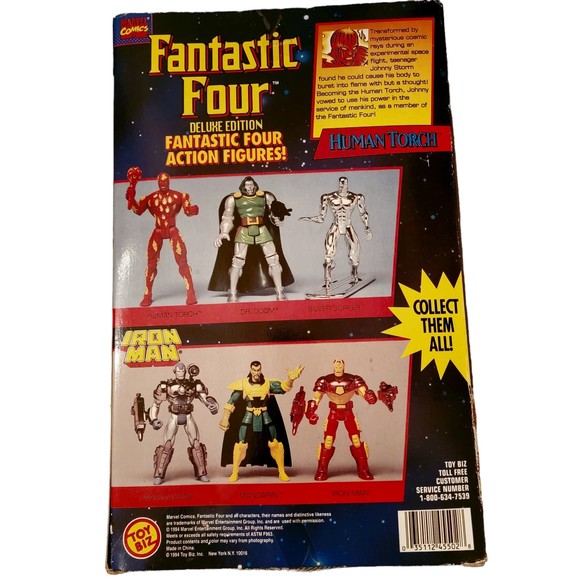 ToyBiz Human Torch Fantastic Four Deluxe Edition Marvel Comics‎ Action Figures - Picture 3 of 5